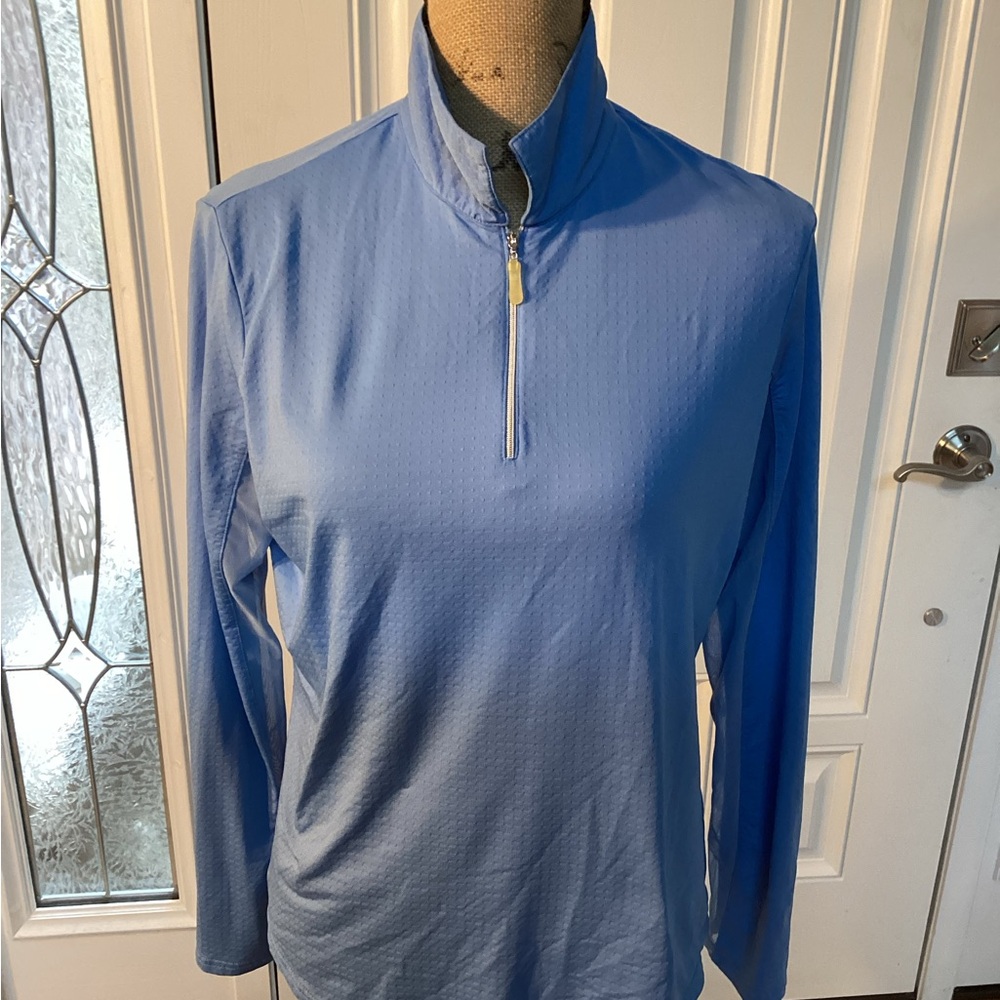Light Blue Quarter-Zip Pullover